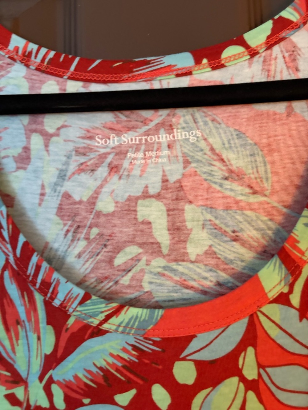 Soft Surroundings Coral and Aqua Tropical Maxi Dress - Picture 6 of 7